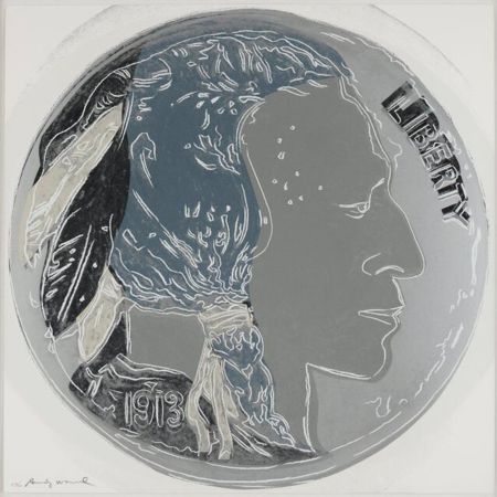 Screenprint Warhol - Indian Head Nickel