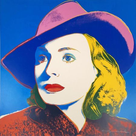 Screenprint Warhol - Ingrid With Hat, II.315 from Ingrid Bergman