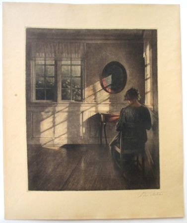 Mezzotint Ilsted - Interior with sunshine