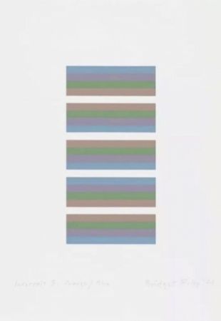 Screenprint Riley - Intervals 3 - Orange / Blue