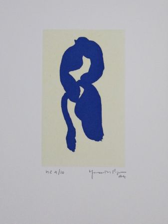 Aquatint Hernandez Pijuan - Iris blau III / Blue Iris III