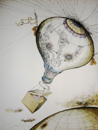 Lithograph Searle - It's in the wind