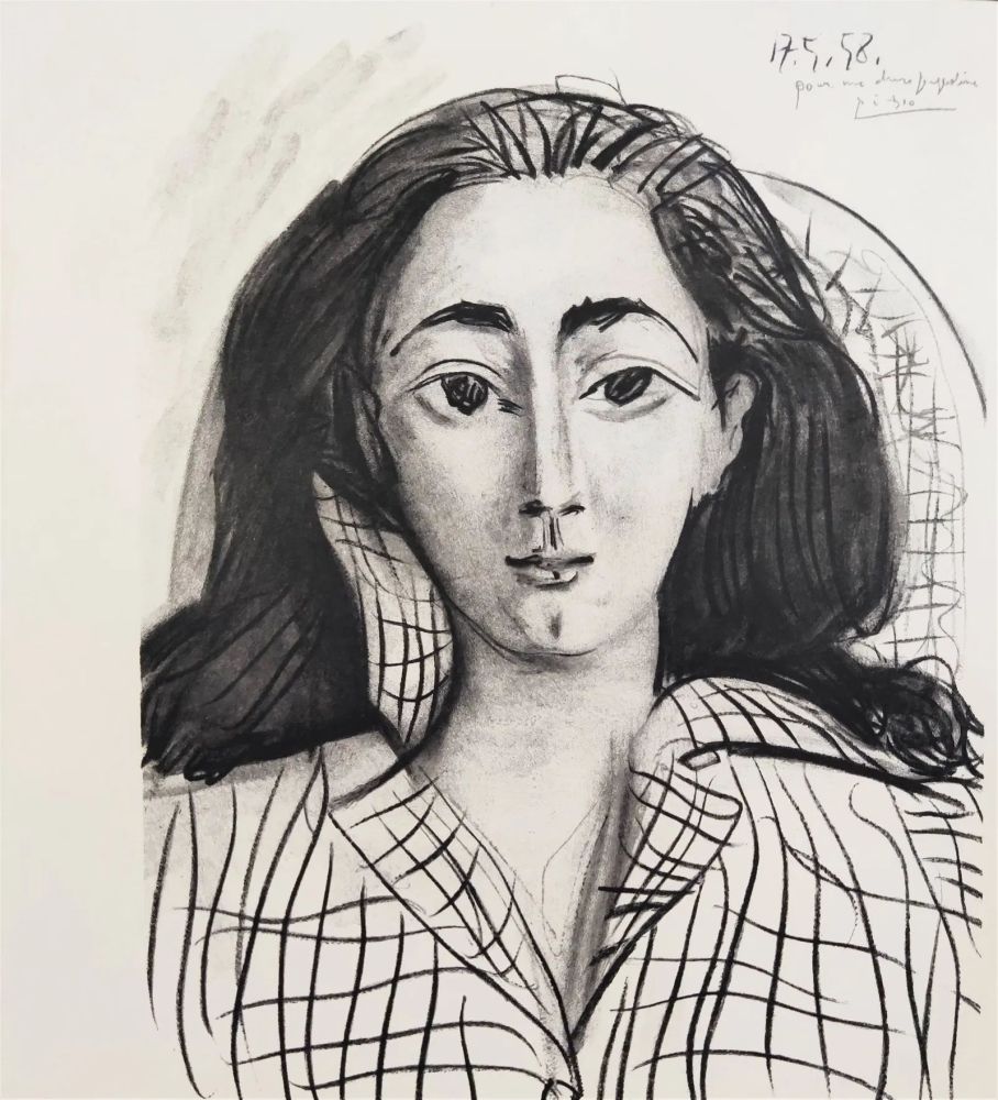 Lithograph Picasso - Jacqueline