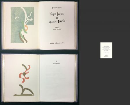 Illustrated Book Beaudin - Jacques Baron : SEPT JOURS ET QUATRE JEUDIS. 2 lithographies originales en couleurs.