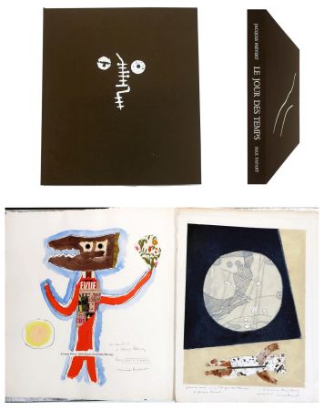 Illustrated Book Papart - Jacques Prévert. LE JOUR DES TEMPS. Avec suite signée et originaux (1975)
