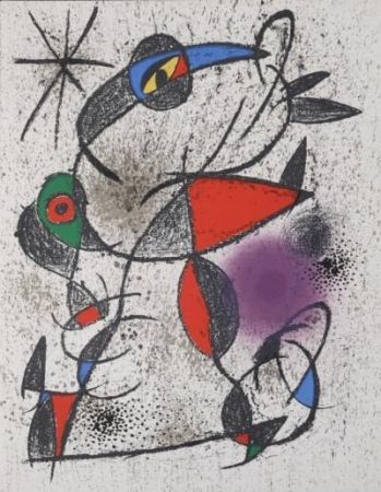 Lithograph Miró - Jaillie du calcaire