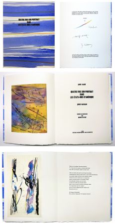 Illustrated Book Baltazar - James Sacré : Quatre fois son portrait dans les États-Unis d'Amérique. Deux encres originales et 4 gravures rehaussées (2012) 