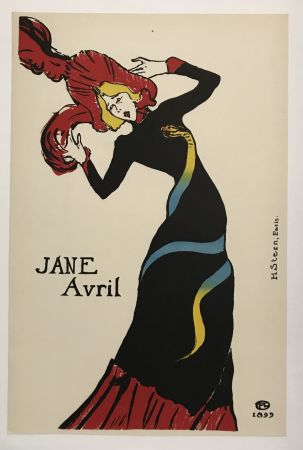 Lithograph Toulouse-Lautrec - Jane Avril 