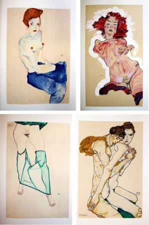 Illustrated Book Schiele - Jane Kallir. SCHIELE EROTICA. 20 LITHOGRAPHIES. Le porfolio complet (Anthèse 2007)