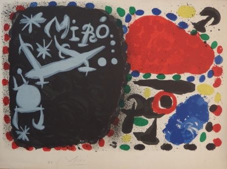 Lithograph Miró - Japan 1966 (handsigned proof on vellum before letter)