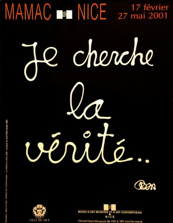 Poster Vautier - '' Je Cherche la Vérité ''