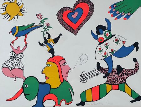 Lithograph De Saint Phalle - Je t'aime 