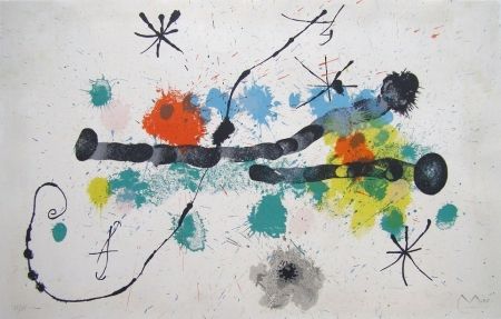 Lithograph Miró - JE TRAVAILLE COMME UN JARDINIER