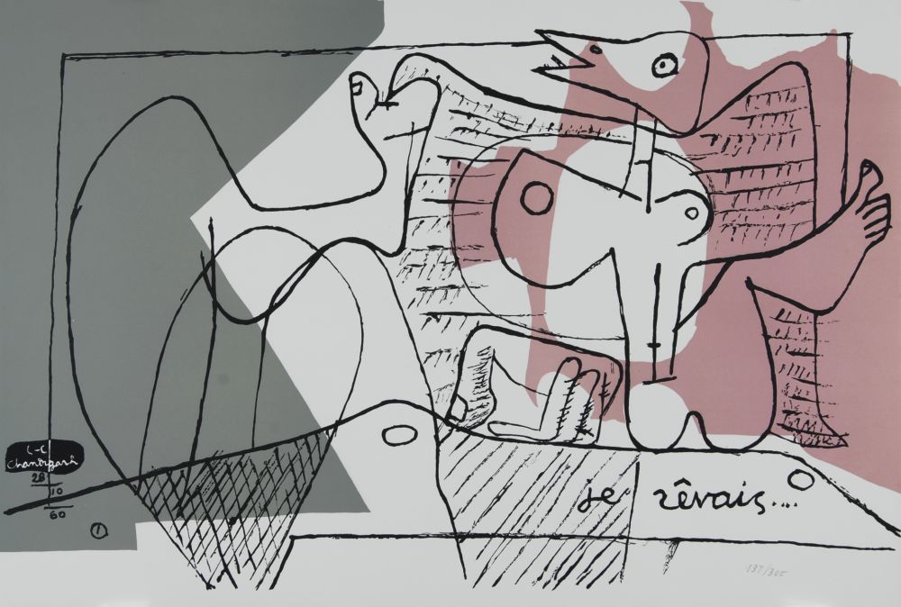 Lithograph Le Corbusier - Je zeraise (I Dreamed)