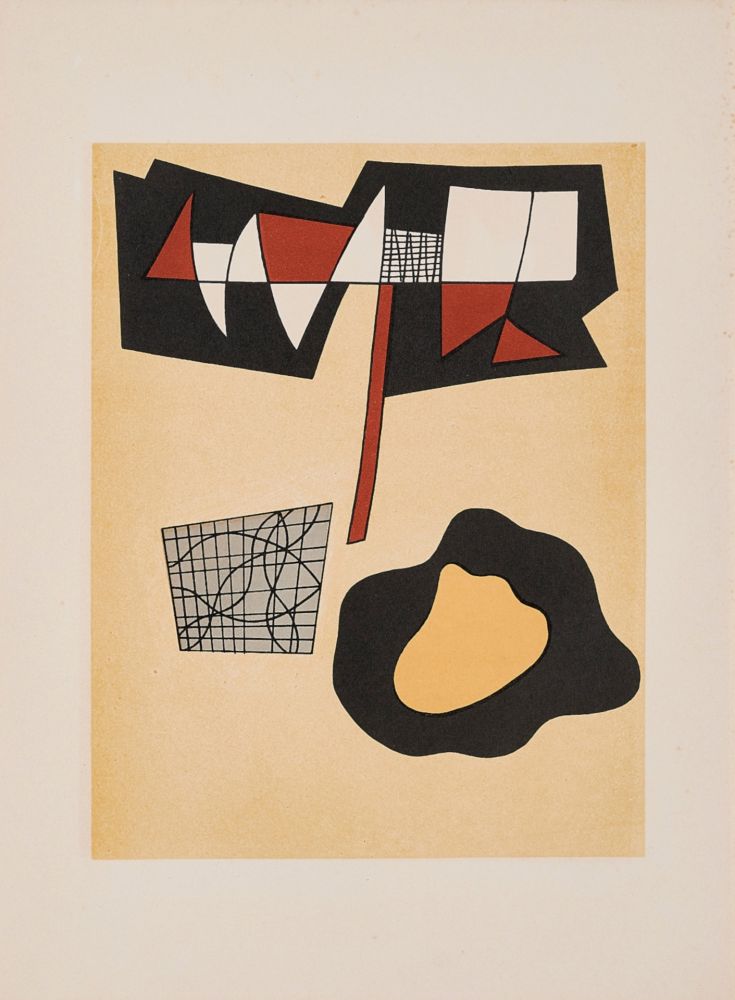 Lithograph Magnelli - Jean Arp - Alberto Magnelli - Sophie Taeuber, Aux Nourritures Terrestres, 1950 