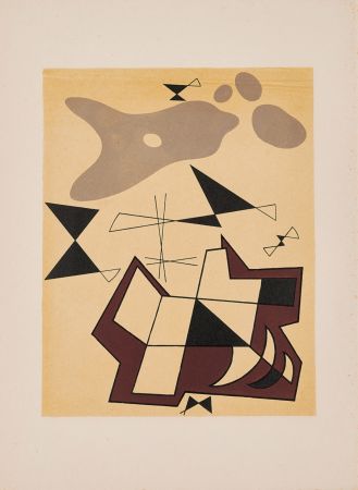 Lithograph Arp - Jean Arp - Alberto Magnelli & Sophie Taeuber-Arp, Aux Nourritures Terrestres, 1950 