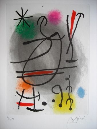 Etching And Aquatint Miró - Jean Cassou: vingt-deux poèms