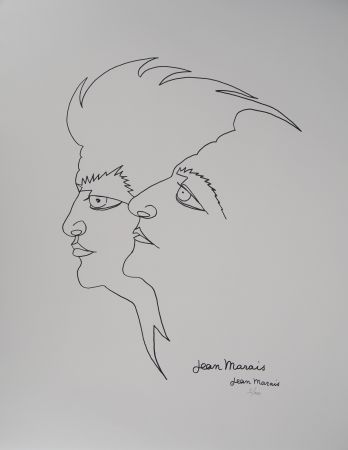 Lithograph Marais  - Jean Gabin et Moi