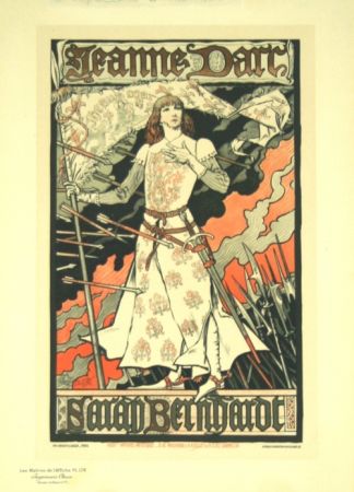 Lithograph Grasset - Jeanne D'arc  Les Maitre de L'affiche Planche 174