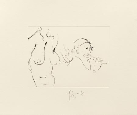 Etching Flanagan - Jessica & flutist