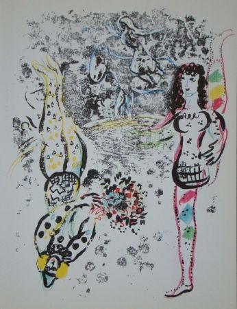 Lithograph Chagall - Jeu des acrobates