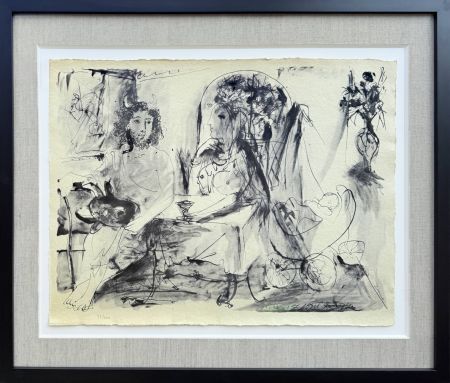 Lithograph Picasso - Jeune faune, femme et enfant