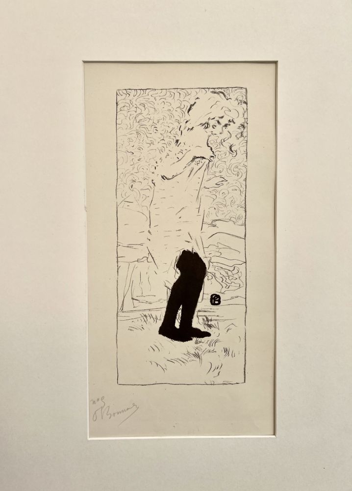 Lithograph Bonnard - Jeune femme aux bas noirs (1893)