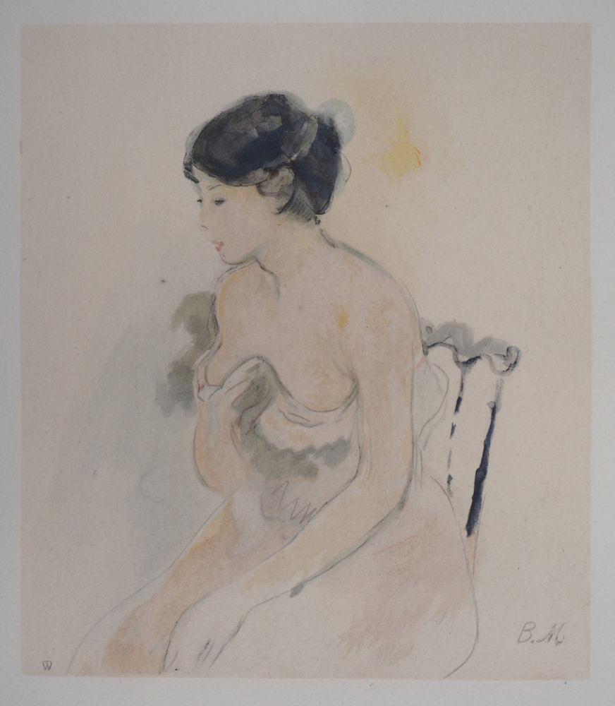 Lithograph Morisot - Jeune femme décolletée