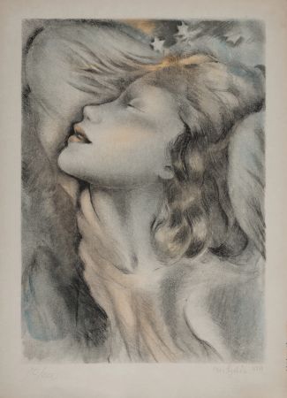 Lithograph Lydis - Jeune fille, 1938 - Hand-signed