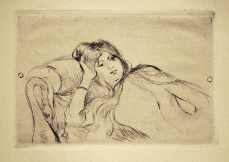 Drypoint Morisot - Jeune fille au repos