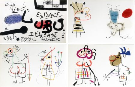 Lithograph Miró - Joan MIRÓ - L' ENFANCE D' UBU. Suite complète des 20 lithographies signées (Tériade 1975)