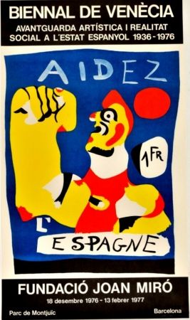 Poster Miró - Joan Miró -Aidez l'Espagne. Biennal de Venecia
