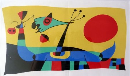 Lithograph Miró - Joan Miró Jacques Prévert et Ribemont-