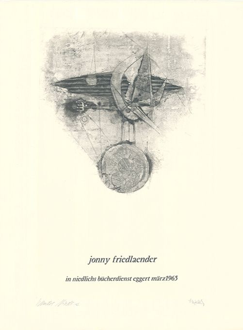 Etching And Aquatint Friedlaender - Jonny Friedlaender in niedlichs bücherdienst eggert märz 1965
