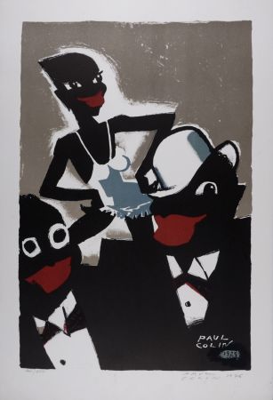 Lithograph Colin - Joséphine Baker, La Revue Nègre, 1976