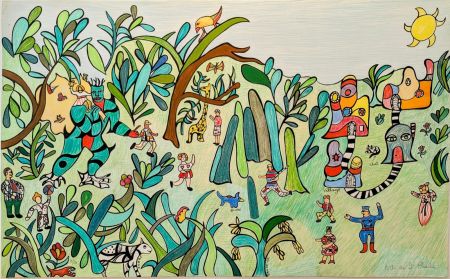 Lithograph De Saint Phalle - Jungle I 