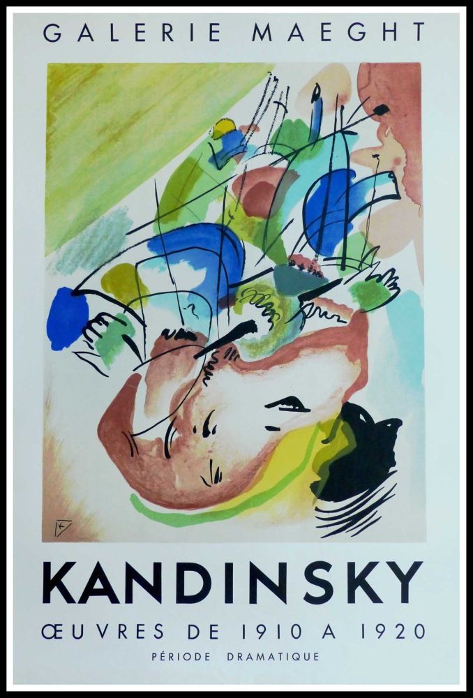 Poster Kandinsky - KANDINSKY GALERIE MAEGHT IMPROVISATION ABSTRAITE 