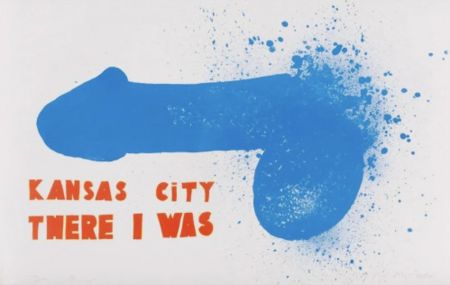 Lithograph Dine - Kansas City There I Was (Blue)