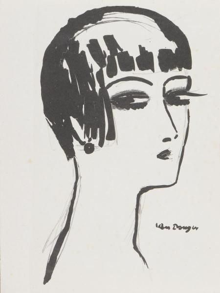 Lithograph Van Dongen - Kees Van Dongen (1877-1968)  Les cheveux courts , 1924