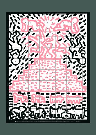 Lithograph Haring - Keith Haring: 'Pyramid' 1993 Offset-lithograph