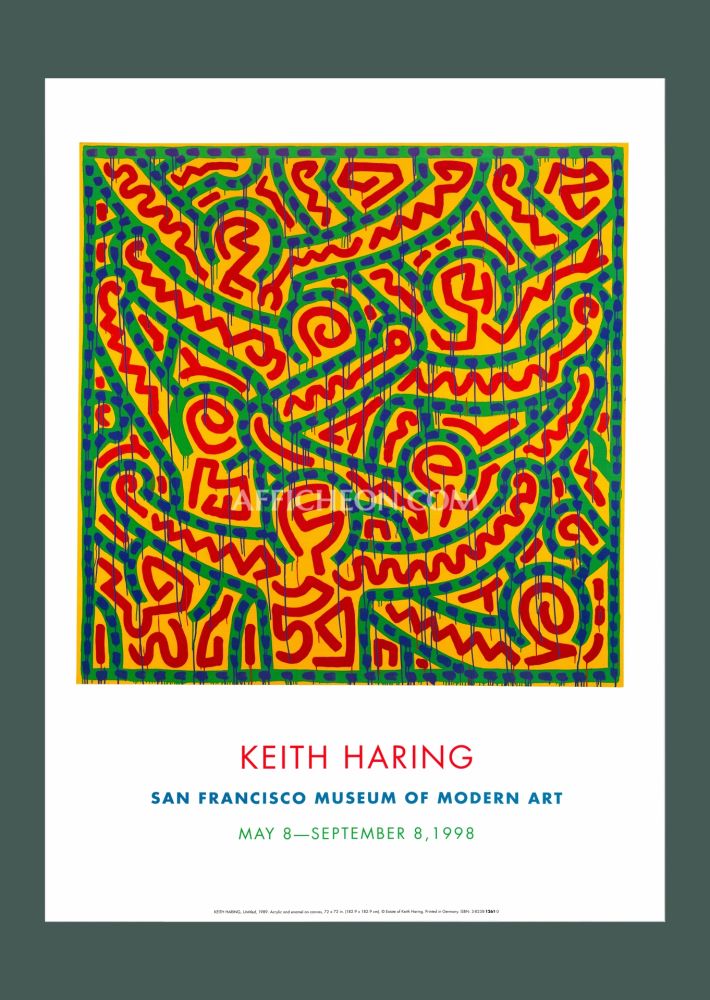 Lithograph Haring - Keith Haring: 'Untitled (1989)' 1998 Offset-lithograph