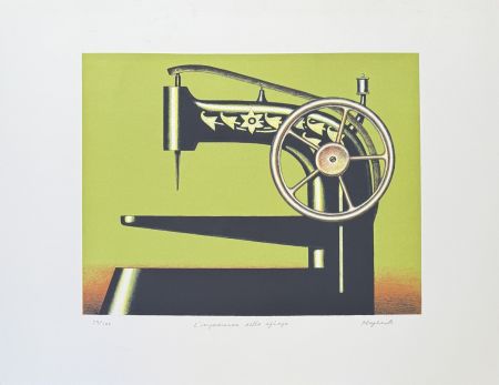 Lithograph Klapheck - Konrad Klapheck (1935) - Die Ungeduld der Sphinx - Colour lithograph on heavy wove paper - 1998