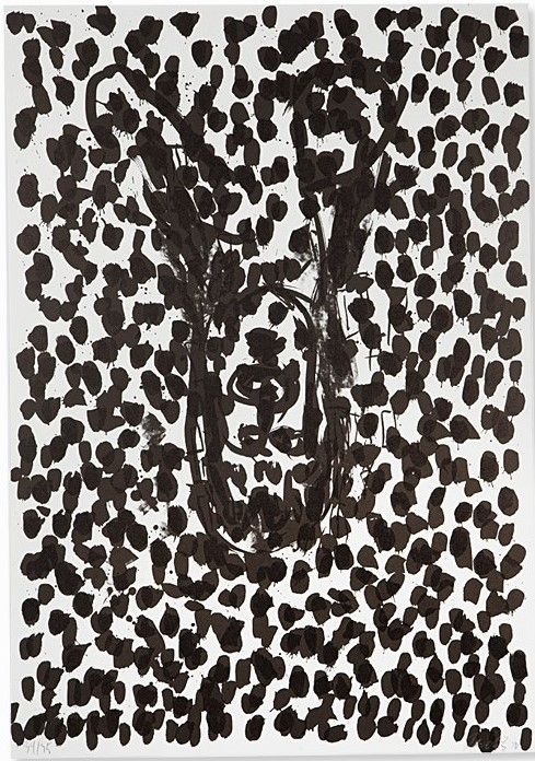 Lithograph Baselitz - Kopf (Head) - no. 14 (from Suite 45)