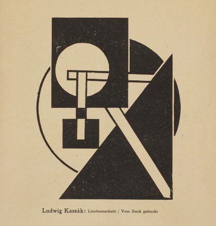 Linocut Kassak - Képarchitektúra (Pictorial Architecture)