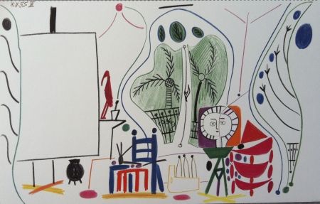 Lithograph Picasso - L atelier de la californie