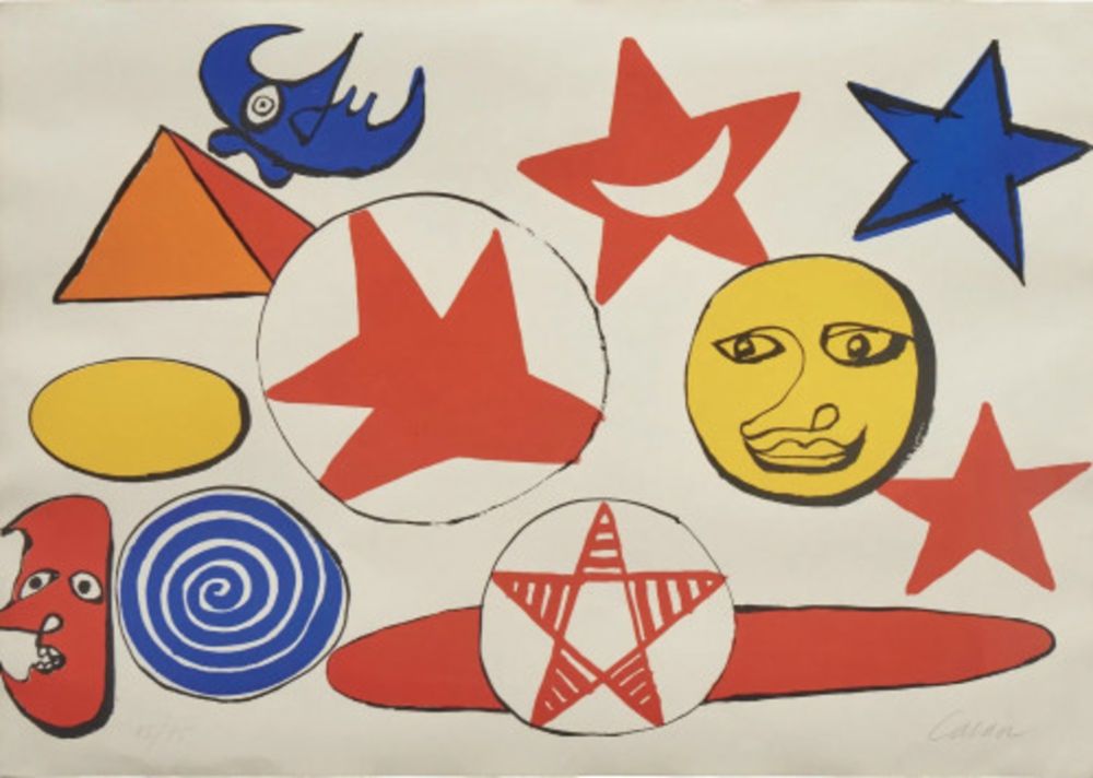 Lithograph Calder - L Etoile Rouge