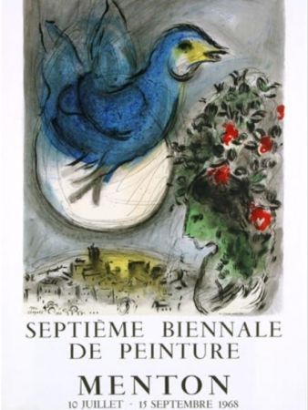 Lithograph Chagall - L OISEAU BLEU
