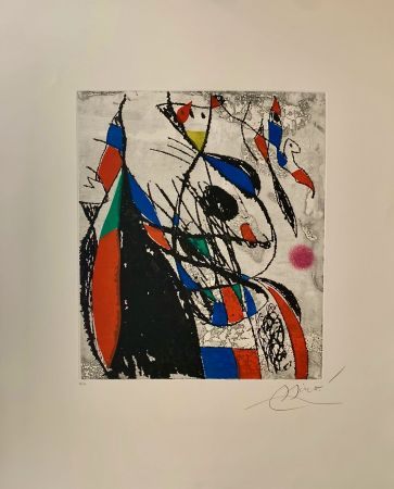 Etching And Aquatint Miró - L' Oiseleur et sa compagne