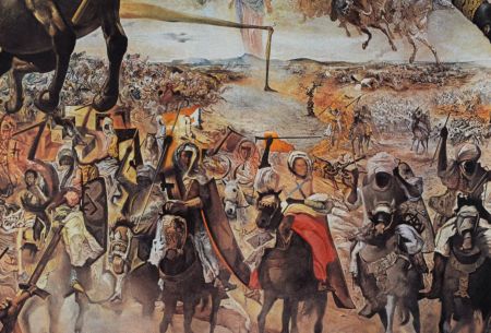 Lithograph Dali - La bataille de Tétouan, 1980