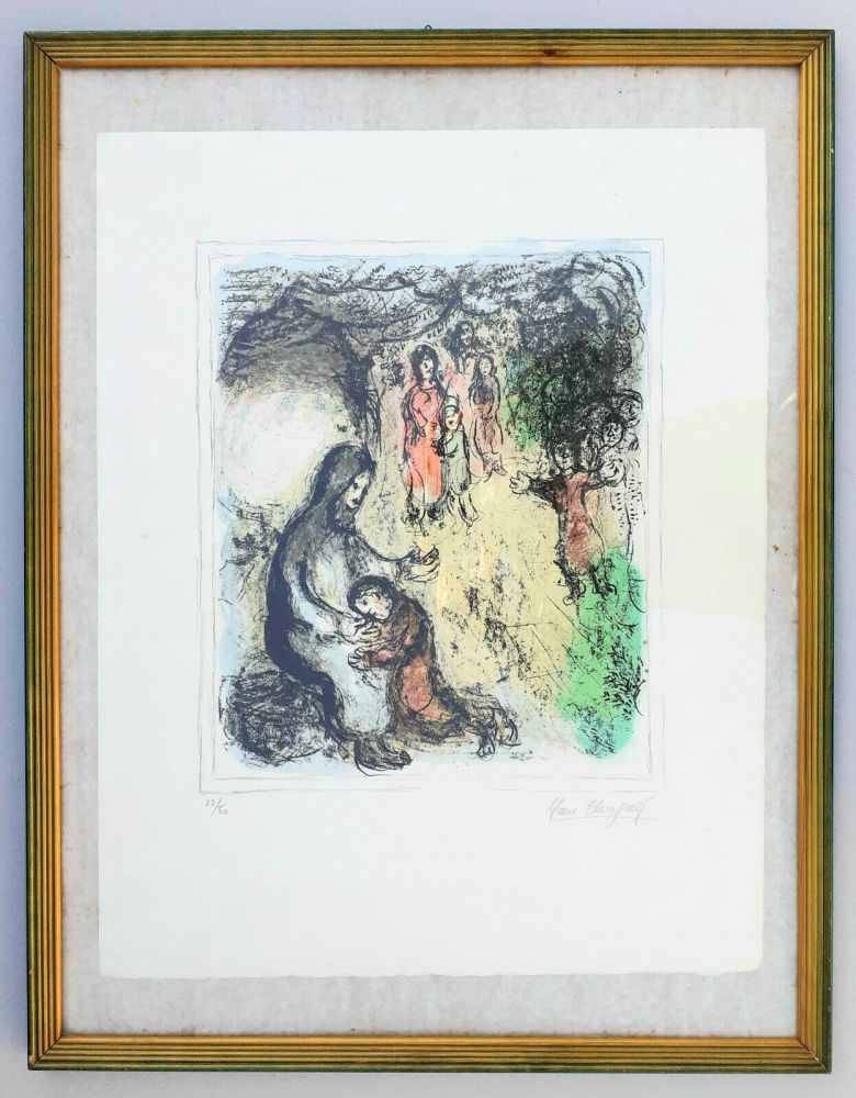 Lithograph Chagall - La benediction de Jacob (Jacob's benediction)